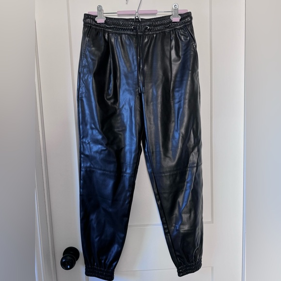 Zara* Faux Leather Joggers - Picture 2 of 6